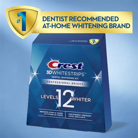 Crest 3D Whitestrips Professional Bright Levels 12 Whiter - Dental Whitening Kit