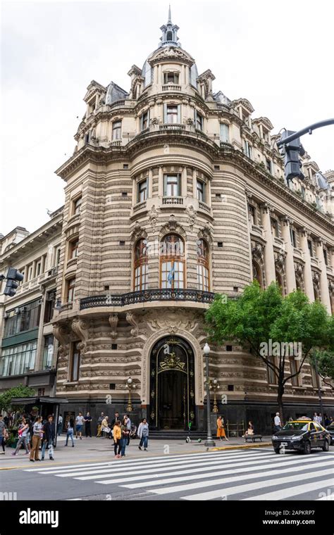 Beautiful view to old historic architecture building in central Buenos ...