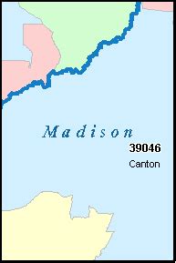 MADISON County, Mississippi Digital ZIP Code Map