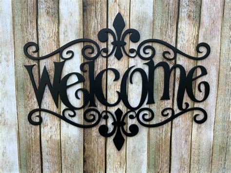 Welocme Metal Art Sign - Metal Decor - Wall Art - Wall Decor - Lawn ...