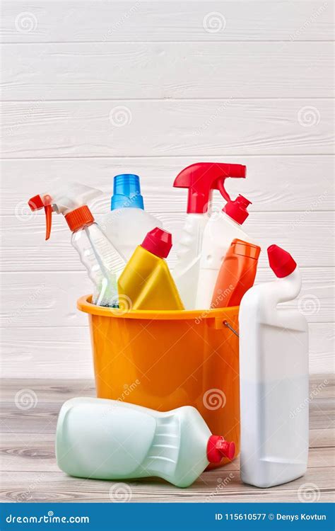 Set of Cleaning and Sanitation Products. Stock Image - Image of object, domestic: 115610577