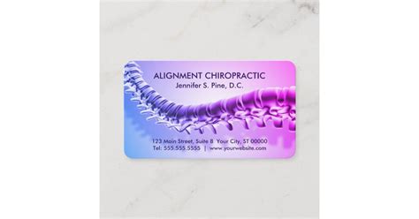 3D Spine Graphic Chiropractic Appointment Cards | Zazzle