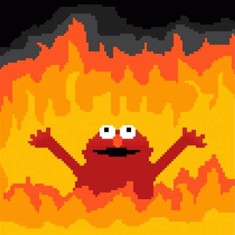 Elmo Pixel Art GIF - Elmo Pixel Art Fire - Discover & Share GIFs