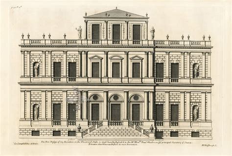 Vitruvius Britannicus Architectural Prints from 1715 by Colen Campbell Esq | Architectural ...