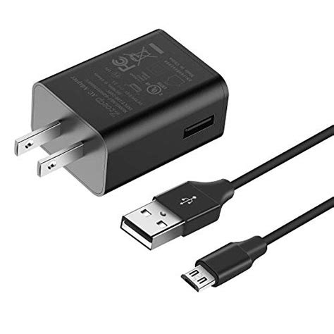 UL Listed 2-Pack Kindle Fire Tablet Charger, AC Adapter Rapid Charger with 5FT Micro-USB Cable ...