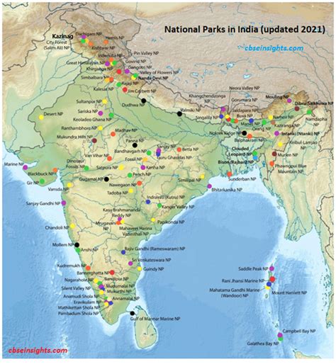 National Parks in India-2021 Total Area , States , Latest for Gen .Knowledge