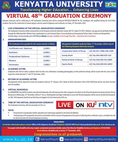 KU 48th Virtual Graduation Ceremony Details | K.U - Comrades Forum