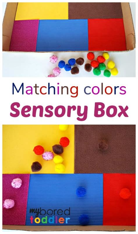 Matching Colors Sensory Box for Toddlers - My Bored Toddler