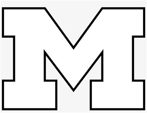 Michigan Wolverines Logo Coloring Page