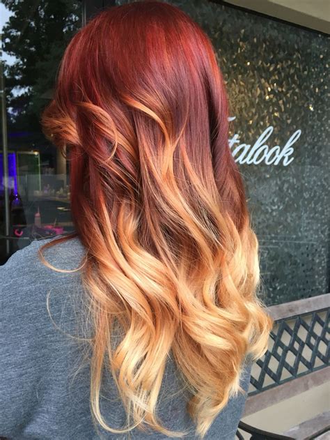 The 25+ best Fire ombre hair ideas on Pinterest | Fire hair, Red ombre hair color and Fire red hair