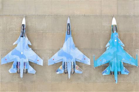 VVS VKS RF: Su-30SM, Su-35S and Su-34 (notice nose, canards and stinger). August 2020. Army 2020 ...