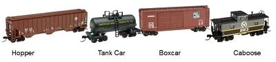 N Gauge Layouts - N Scale Freight & Passenger Cars