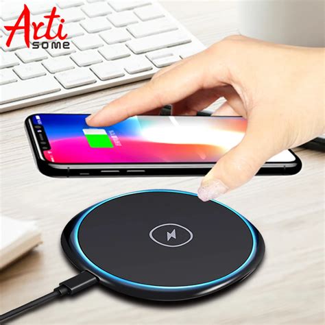 Artisome Fast Wireless Charging Pad For iPhone X 8 8 Plus 10W Qi ...