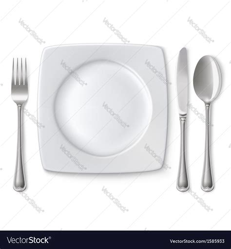 Empty plate Royalty Free Vector Image - VectorStock