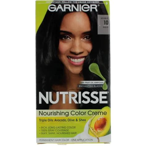 GARNIER WOMEN'S PERMANENT Hair Color Kit Nutrisse Coloring Creme ...