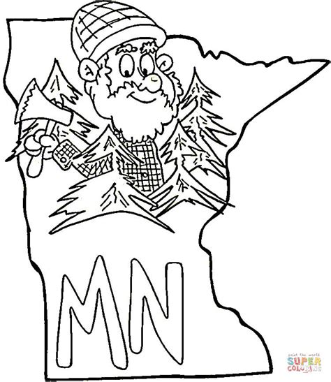 Minnesota Map coloring page | Free Printable Coloring Pages