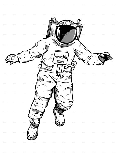 Floating Astronaut Illustration | Astronaut illustration, Astronaut ...