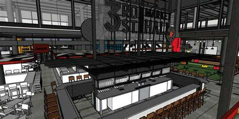 Downtown food hall 3rd Street Market Hall now plans to open in spring