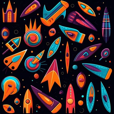 Premium AI Image | a colorful collection of colorful illustrations ...