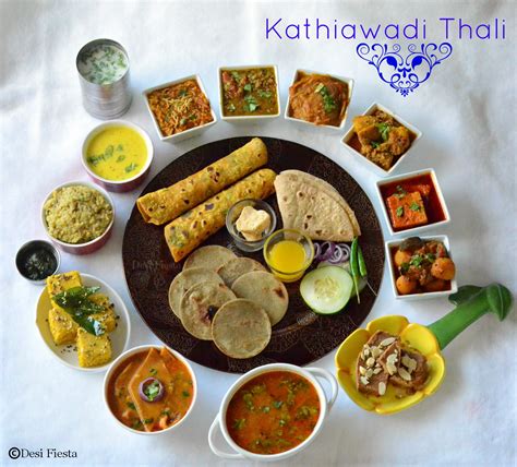 Desi Fiesta : Kathiawadi Thali |Gujarati Thali |Gujarati Bhano