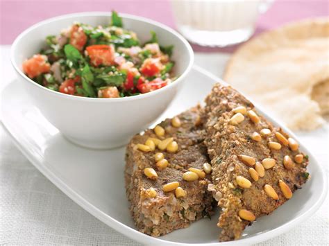 Baked kibbeh with tabouli recipe | LEBANESE RECIPES