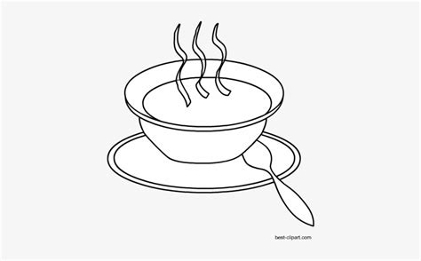 Hot Soup, Black And White Clip Art Free - Soup - 450x450 PNG Download ...