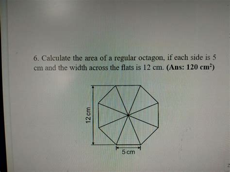 Answered: 6. Calculate the area of a regular… | bartleby