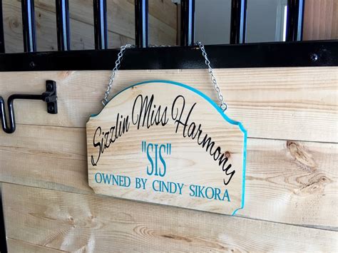 Personalized Custom Horse Stall Sign Horse/Barn/Registered