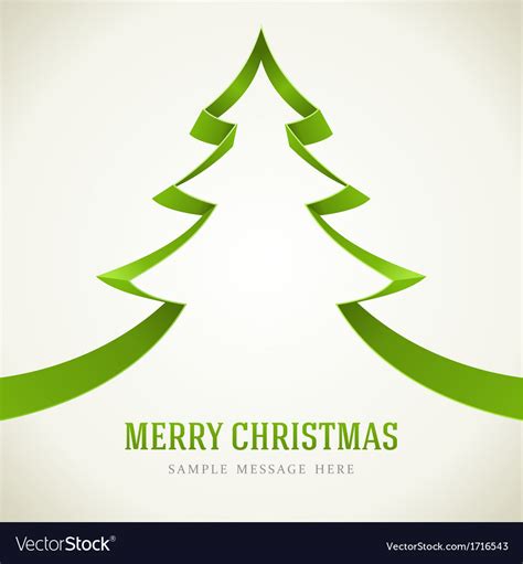 Christmas green tree from ribbon Royalty Free Vector Image