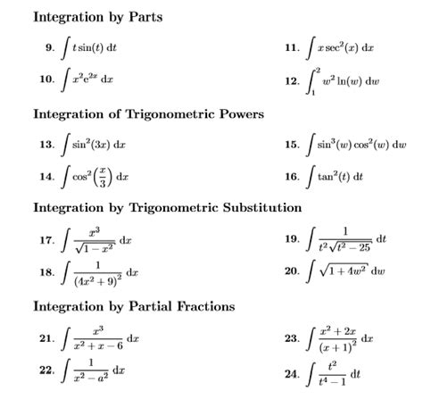 Solved Integration by Parts integral t sin(t) dt integral | Chegg.com