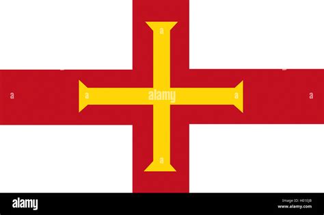 flag of Guernsey, Guernsey Stock Photo - Alamy