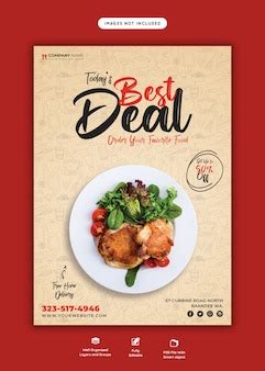 Premium PSD | Food menu and restaurant flyer template