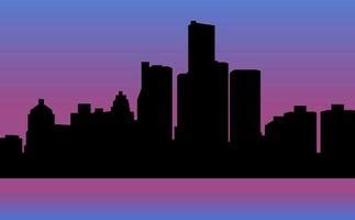 Detroit Skyline Vector Art, Icons, and Graphics for Free Download