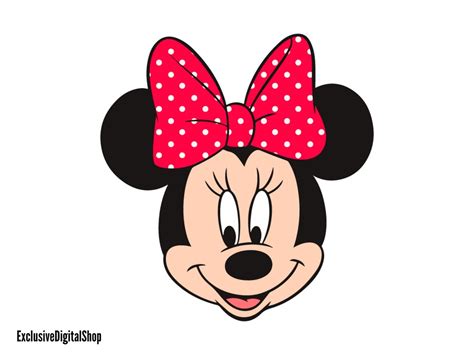 Minnie Mouse Head SVG, Mouse SVG, Cut File Digital Download Svg Dxf Eps ...