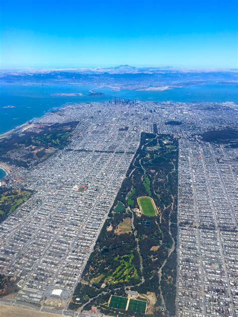 San Francisco, Golden Gate Park - A Unique View as I Departed SFO [OC] : pics