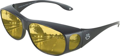 Amazon.com: Optix 55 Fit Over HD Day/Night Driving Glasses Wraparound Sunglasses for Men, Women ...