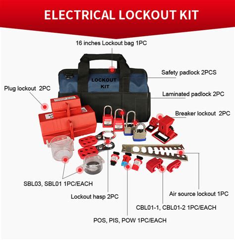 Group Combination Electrical Lockout Kit Loto Tagout Devices