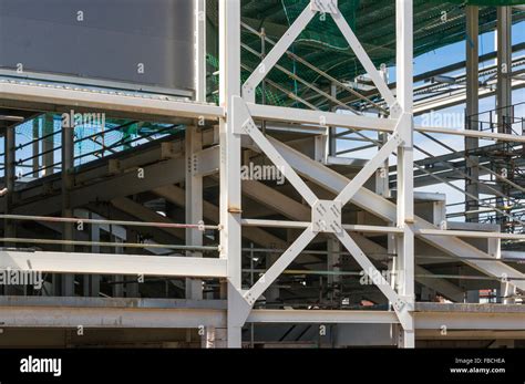 Internal superstructure of the Cineworld cinema under construction as part of 'The Crescent ...