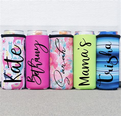 Personalized Slim Can Koozies | Bullseye on the Bargain