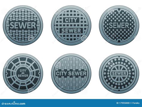 Manhole Covers Royalty-Free Cartoon | CartoonDealer.com #74533211