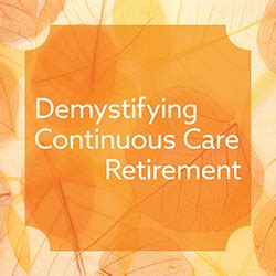 Demystifying Continuous Care Retirement | Carroll County Public Library