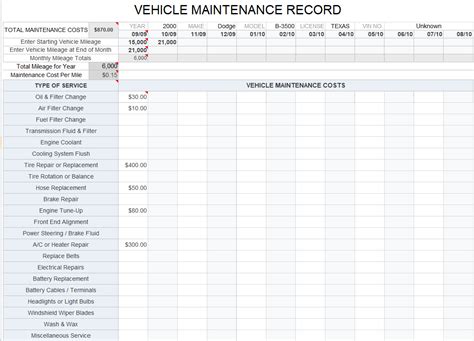 27+ BEST Vehicle Maintenance Log Templates [WORD & EXCEL] - Templates Show