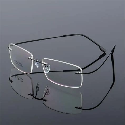 Superelastic Titanium Alloy Frameless Glasses Frame Ultra light Fashion Rimless Memory Titanium ...