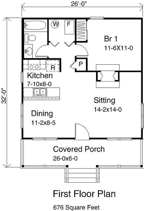 46 One bed roomed plan house ideas | tiny house plans, small house plans, house plans