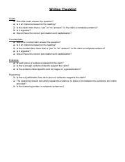 CER Checklist and Claim-Counterclaim Examples.pdf - Writing Checklist Claim: Does the claim ...