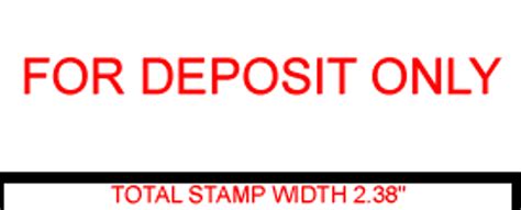 FOR DEPOSIT ONLY Rubber Stamp for office use self-inking - Melrose Stamp Company