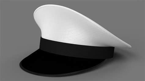 3D Model Navy Commander Hat - TurboSquid 2197564