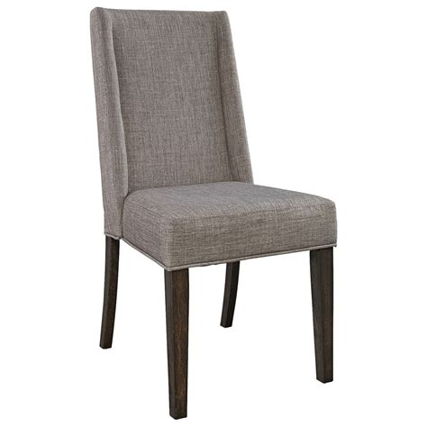 Libby Double Bridge Contemporary Upholstered Side Chair | Walker's Furniture | Dining Side Chairs