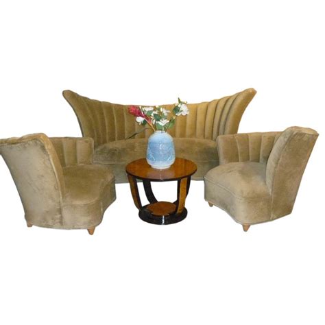 Glamourous Elegant Art Deco Style 3 piece sofa suite | Sold Items Seating Items | Art Deco ...