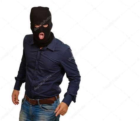 Burglar in face mask — Stock Photo © Aaron_Amat #12666285